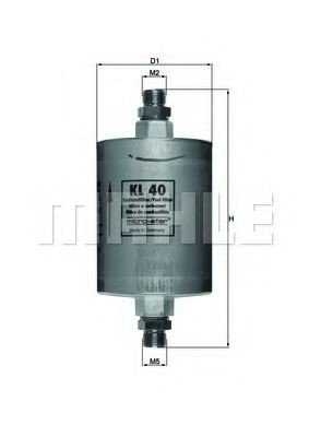 Фильтр тонкой очистки топлива Mahle Original KL40 цена, от 14.17 USD